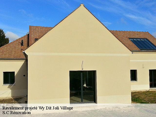 Ravalement projeté  wy-dit-joli-village-95420 S.C Rénovation