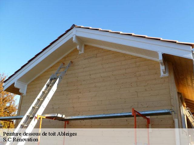 Peinture dessous de toit  ableiges-95450 S.C Rénovation